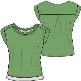 Patron ropa, Fashion sewing pattern, molde confeccion, patronesymoldes.com T-Shirt 7207 LADIES T-Shirts